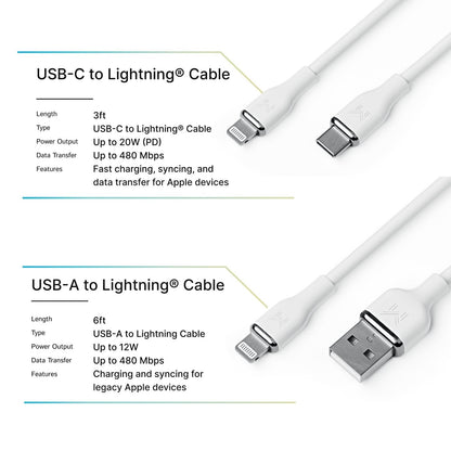 Member's Mark Apple USB Lightning 3ft and 6ft Cables