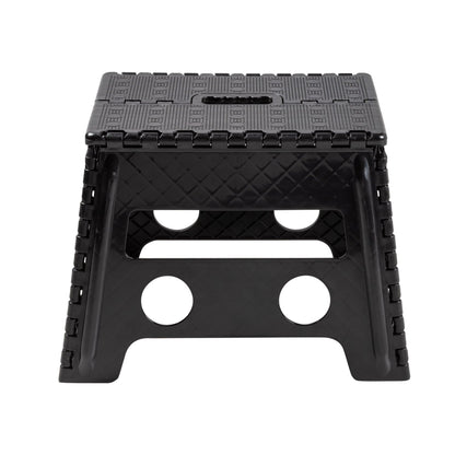 (3 pack) Mainstays One Step Folding Step Stool, Black Plastic
