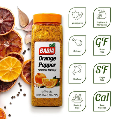 Badia Lemon Pepper Seasoning, 24 oz - Pepper, Garlic & Onion, Zesty Citrus Blend for Chicken, Seafood & Vegetables