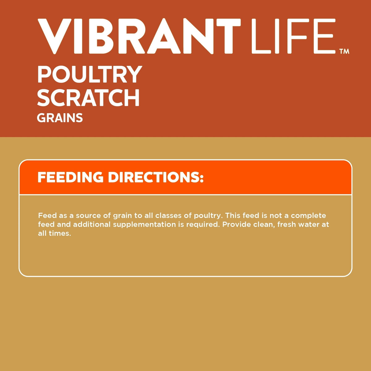 Vibrant Life Poultry Scratch Grains, 40 lb Bag
