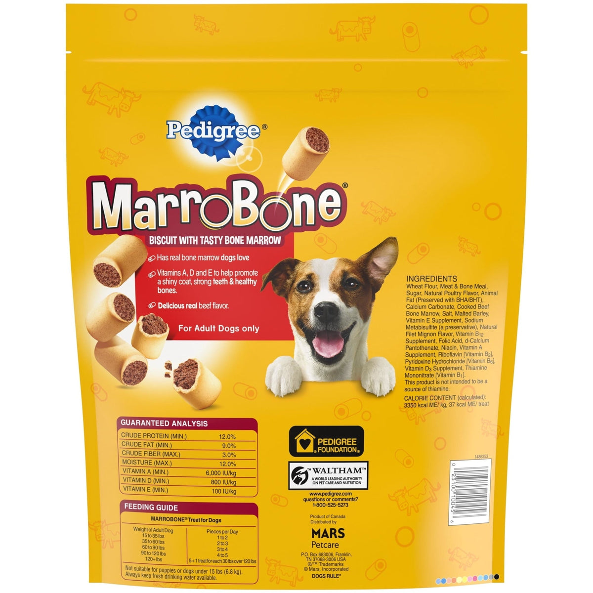 Pedigree Bone Marrow Dog Treats, Real Beef Flavor Dry Dog Treats, 6 lb. Bag