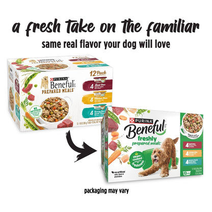 Purina Beneful Dog Food Freshly Prepared Meals Variety Pack Wet Dog Food with Gravy