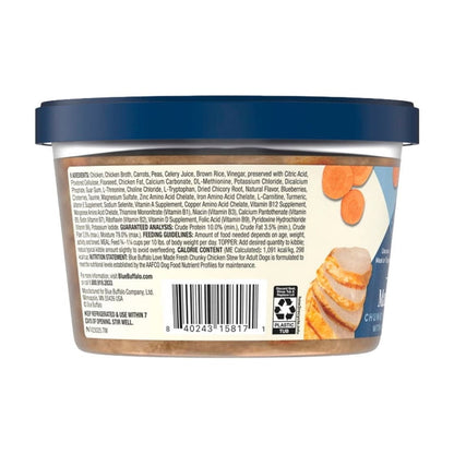 Blue Buffalo Love Made Fresh Dog Food, Refrigerated, Chunky Chicken Stew, 1-lb Tub