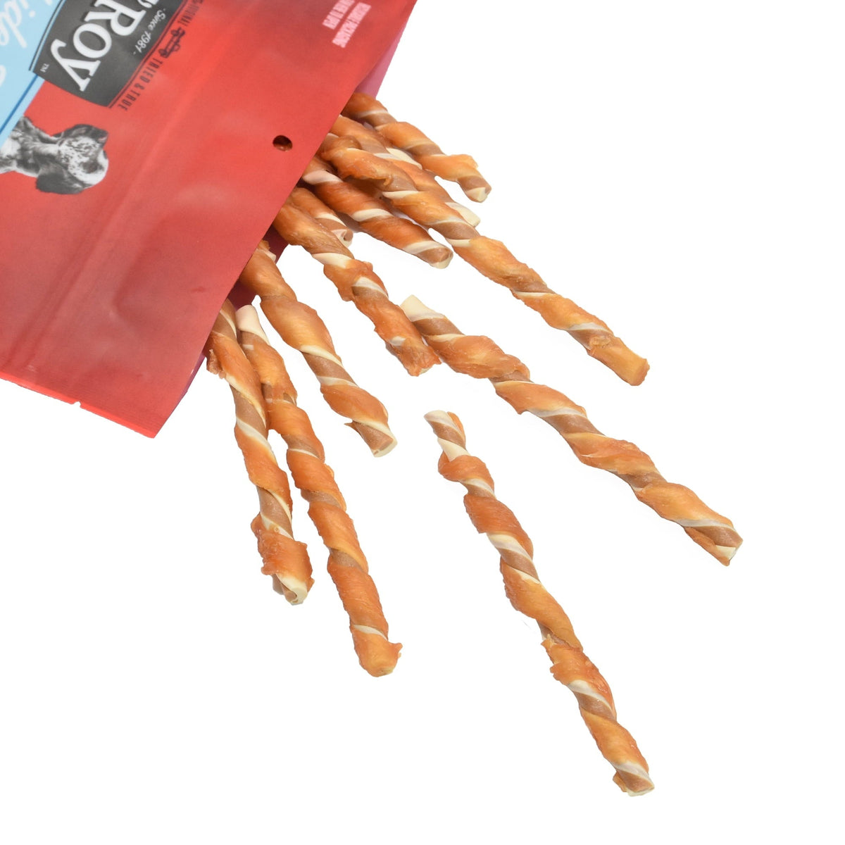 Ol' Roy Rawhide Free Twist Sticks with Chicken Dog Treats, 50ct,16oz.Bag
