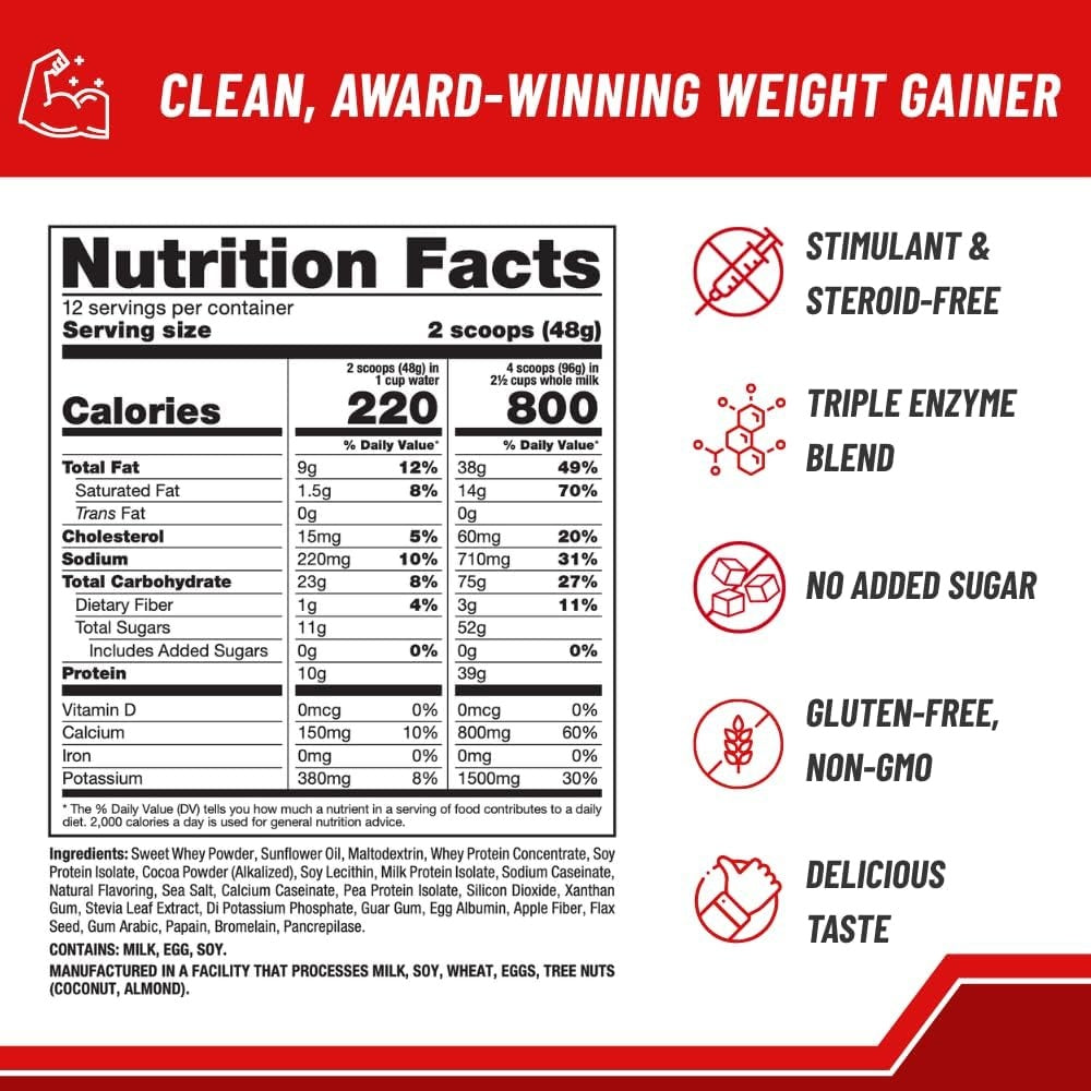 Naturade Weight Gain Nutrition Drink Mix for Healthy Weight Support, Balanced Calories with Protein, Vitamins & Minerals, Vanilla - 20.3 oz