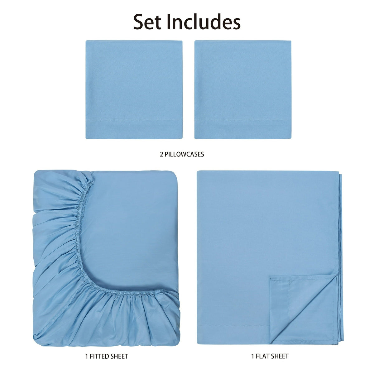 Mainstays Basic Value Microfiber Bed Sheet Set, 4 Piece