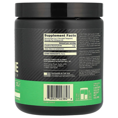 Optimum Nutrition, Micronized Creatine Powder, Unflavored, 10.58 oz (300 g)