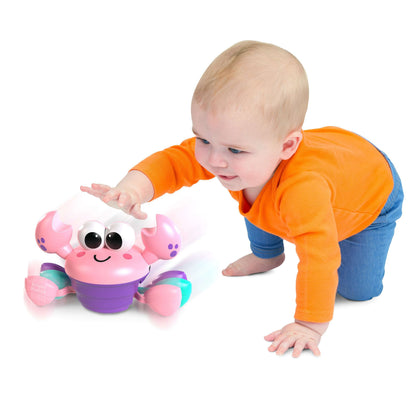 Bright Starts Rockin’ Crawling Crab - Pink