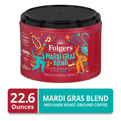 Folgers Colombian Ground Coffee, Medium Roast, 22.6 oz Canister