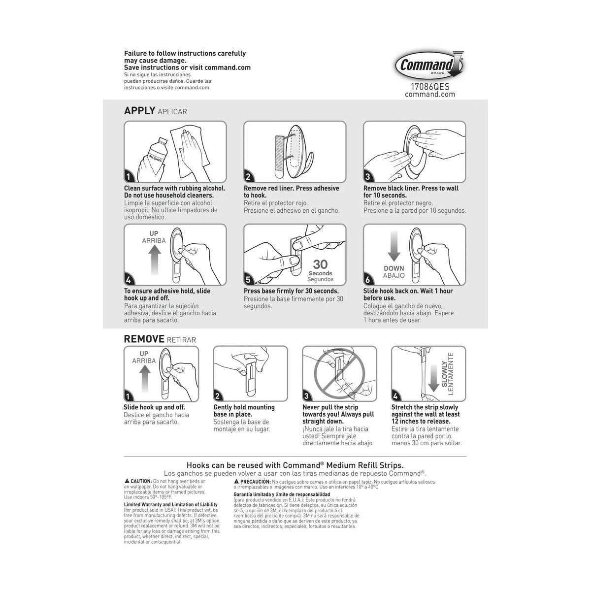 Command Slate Terrace Hook, Medium, 2 Wall Hooks
