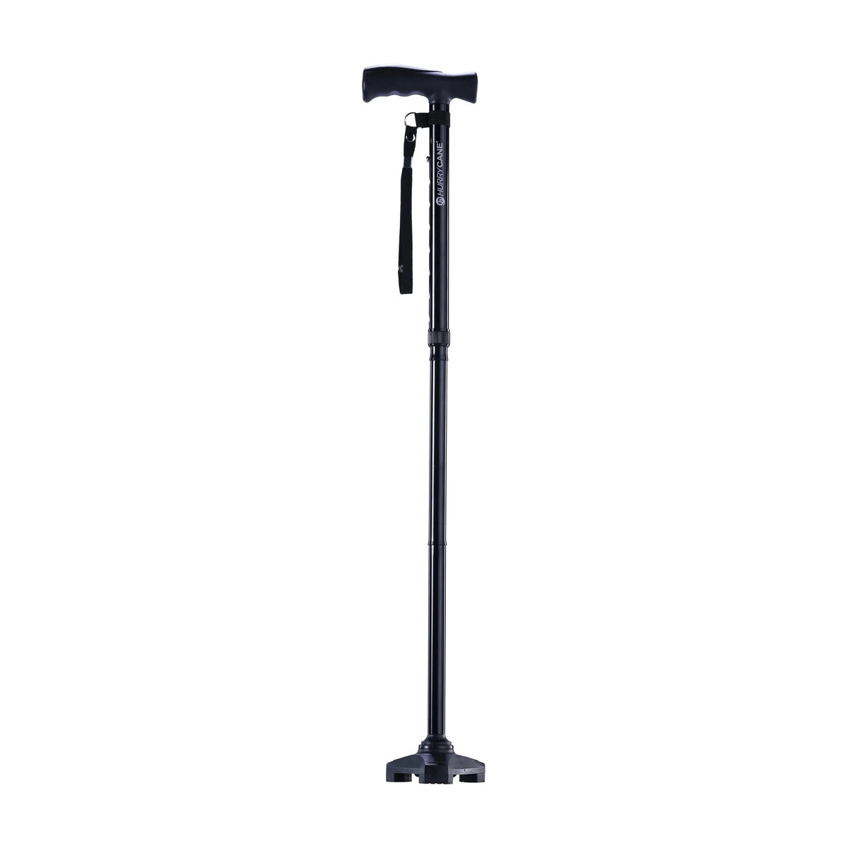 HurryCane Freedom Edition Folding Cane with T Handle, Black