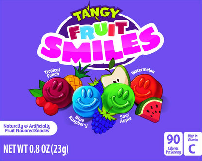 Great Value Fruit Smiles Snacks, Tangy Flavor, 22 Count