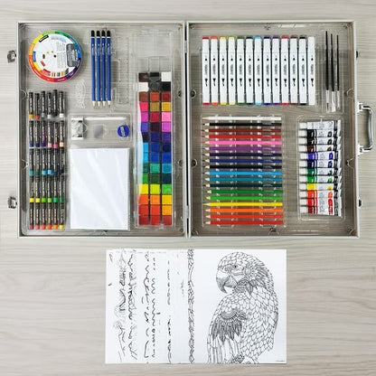 ArtSkills Essential Portable Premium Art Supply Kit for Beginner, 200 Pieces Drawing Set for Kids & Teens