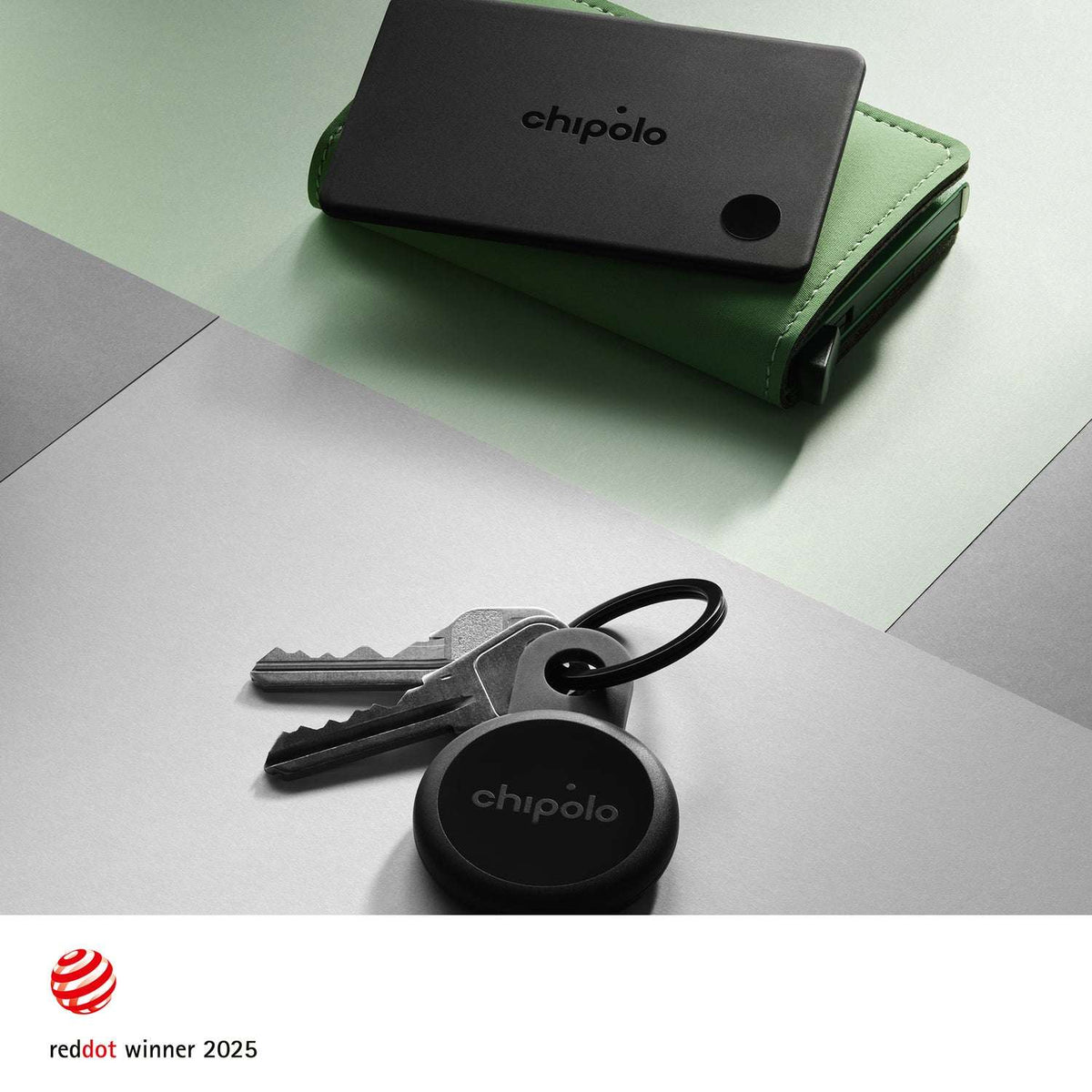 Chipolo LOOP & CARD Bundle - Rechargeable Bluetooth Tracker Item Locator for Keys, Bags & Wallets, Compatible with Apple Find My or Android Find Hub, Out of Range Alerts for Android & Call Your Phone
