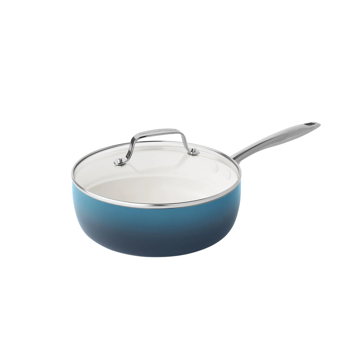 The Pioneer Woman Harlow 15-Piece Cookware Set, Ceramic Non-Stick Pots and Pans Set, Denim Blue