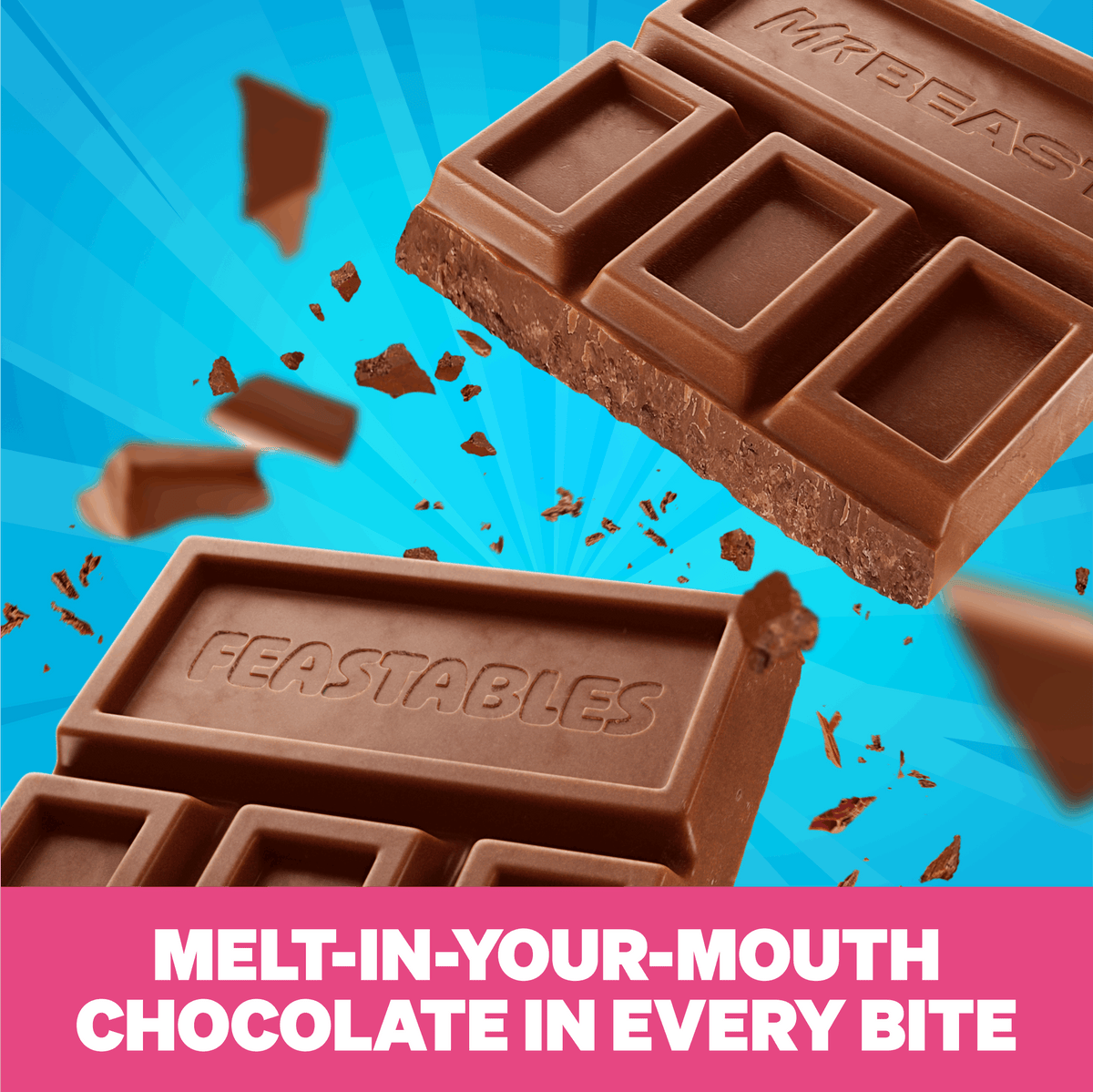 Feastables MrBeast Milk Chocolate Bar, 1.24 oz (35g), 5 Count