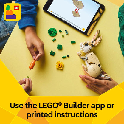 LEGO Creator 3in1 Cute Bunny - Building Toys Set W/ 3 Building Options, Bunny, Seal, or Llama - Easter Decorations & Gift for Kids, Ages 8+ - Craft for Girls & Boys - 31162