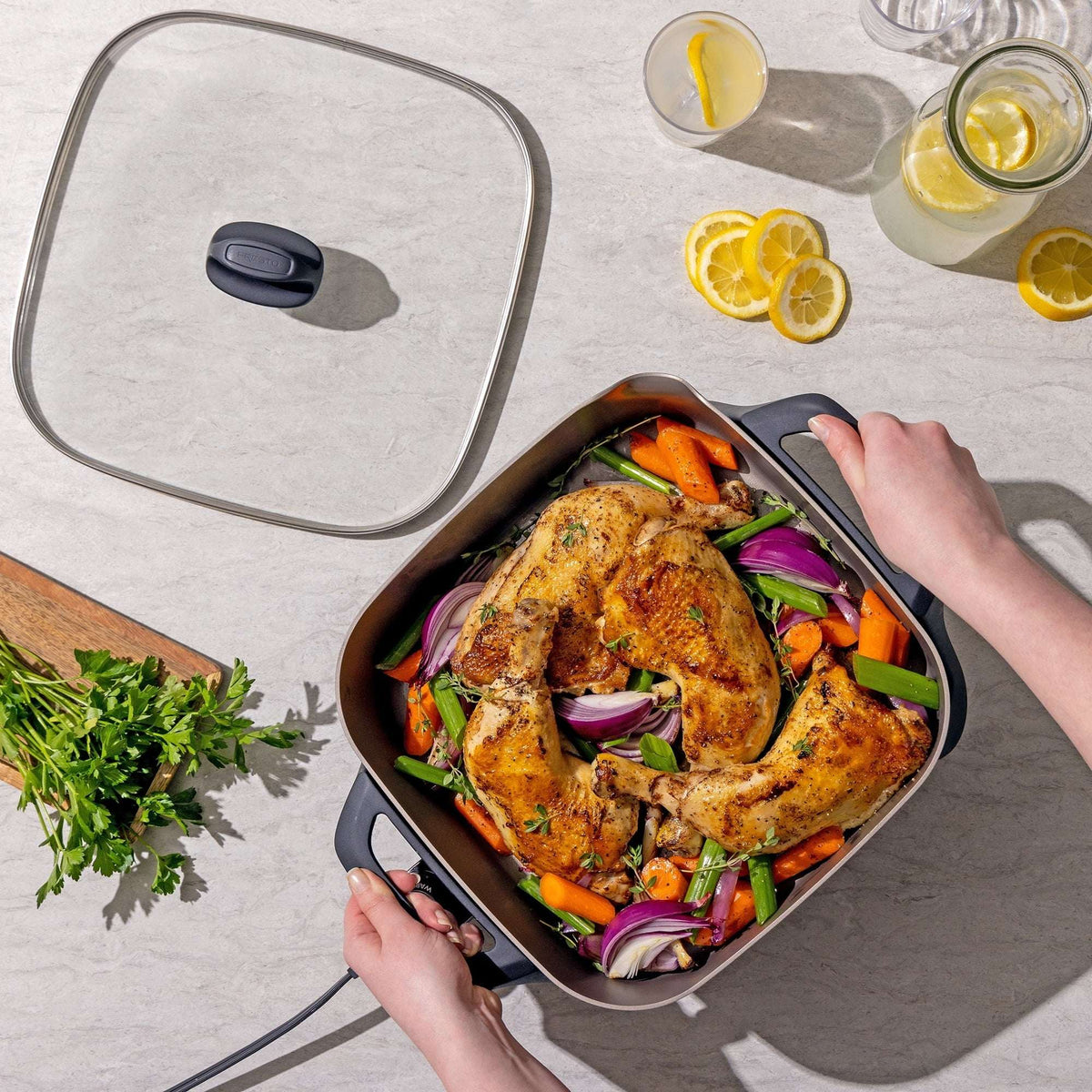 Presto 12-inch Ceramic Electric Skillet with Glass Cover, 07120