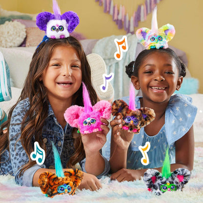 Furby Furblets 4-pack Mini Electronic Plush Toys, Stocking Stuffers for Kids 6 and up