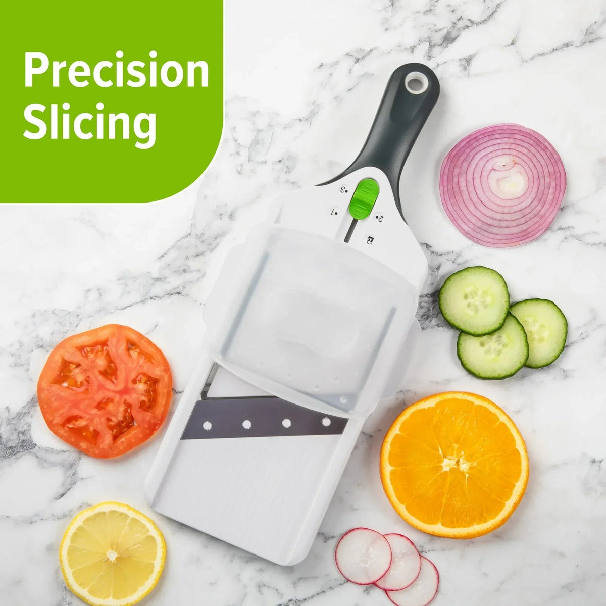 PrepSolutions Stainless Steel Blade Easy Adjustable Mandolin Slicer