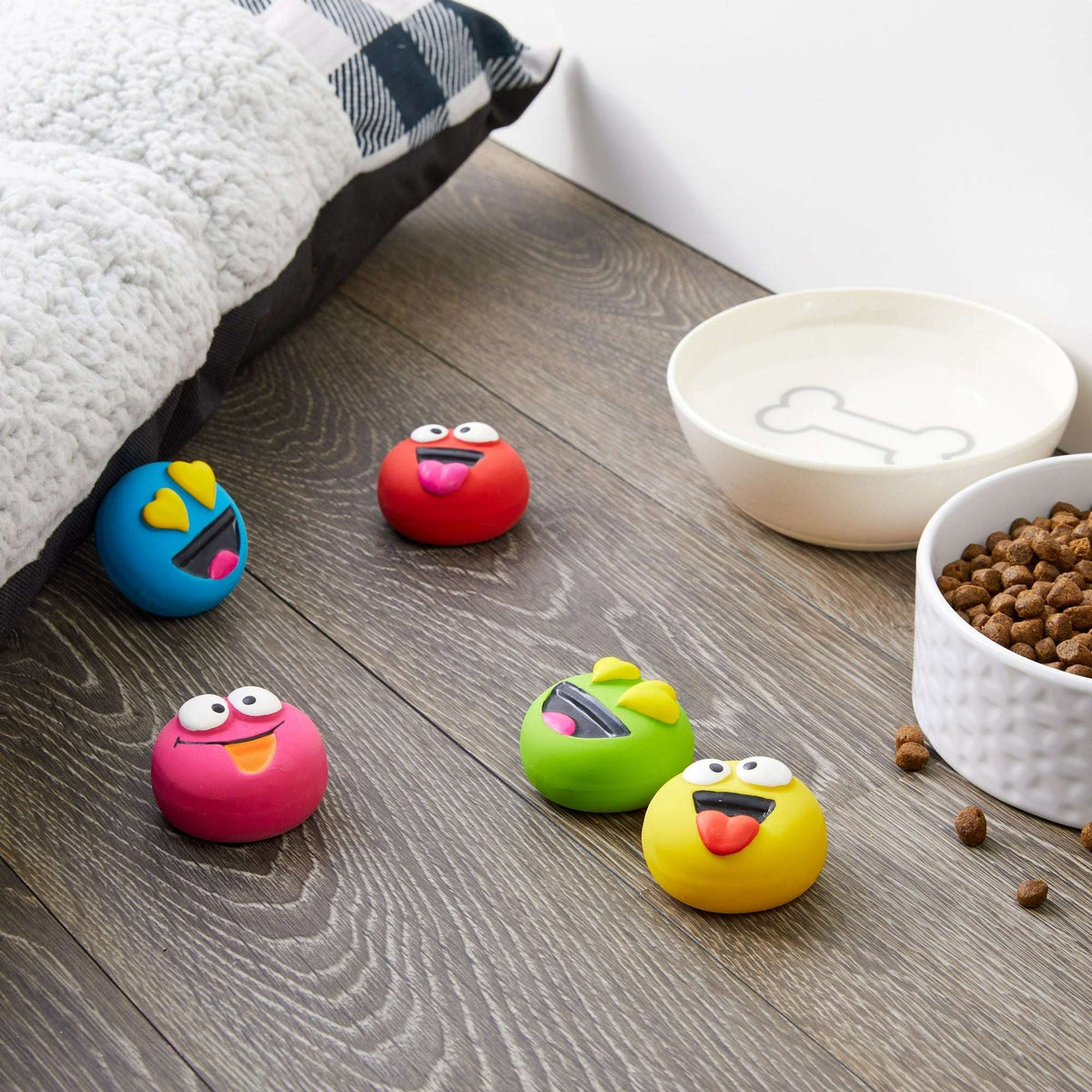 (2 pack) Vibrant Life Playful Buddy Dog Toys, Emoticon, Extra Small, 5 Count
