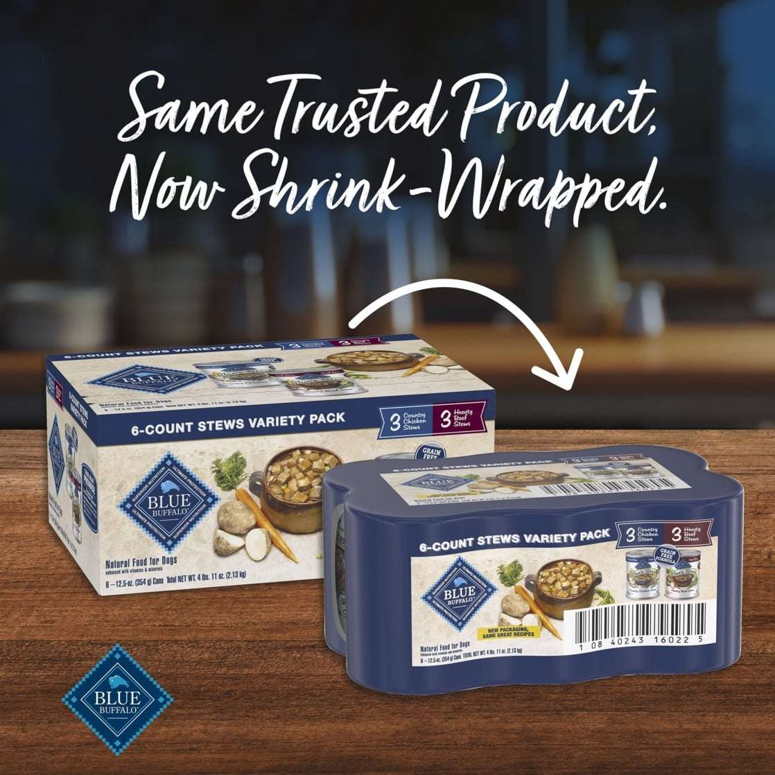 Blue Buffalo Blue's Stew Natural Wet Dog Food, Hearty Beef & Country Chicken Variety Pack