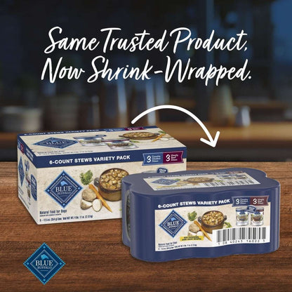 Blue Buffalo Blue's Stew Natural Wet Dog Food, Hearty Beef & Country Chicken Variety Pack