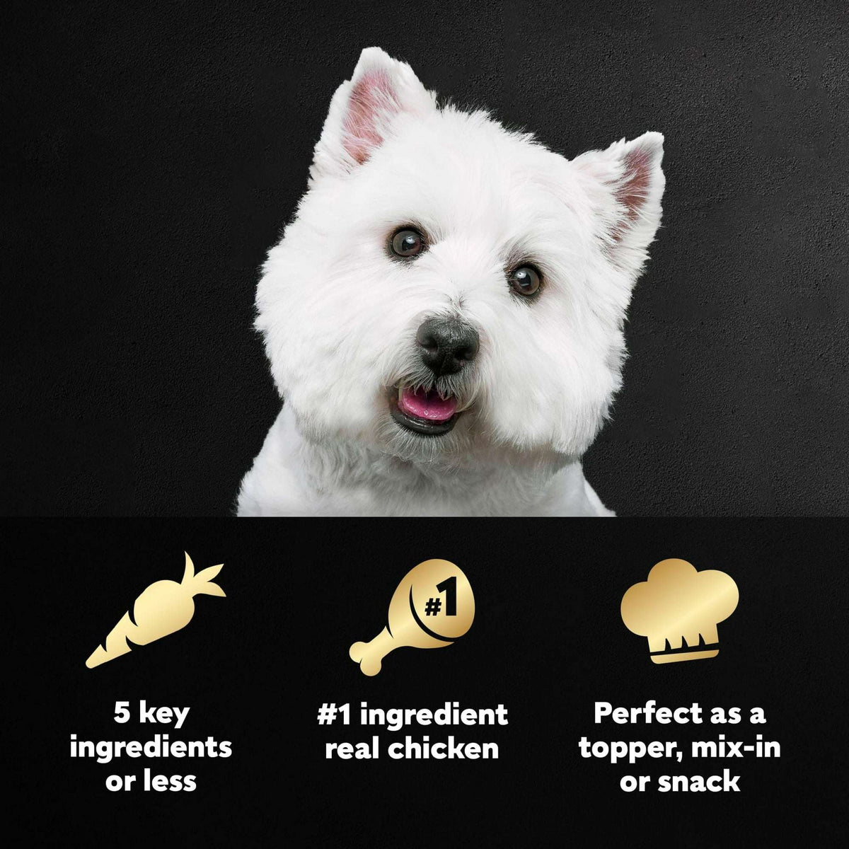Cesar Simply Crafted Chicken and Vegetables Variety Pack Wet Dog Food Toppers, 1.3 oz Tubs (8 Ct)