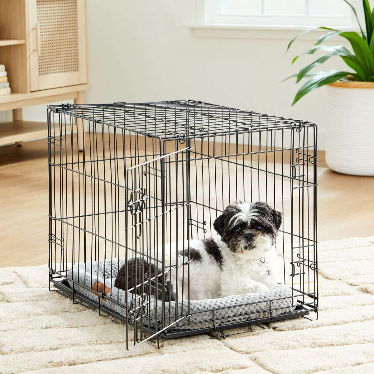 Vibrant Life Cozy Luxe Crate Mat Pet Bed, Gray