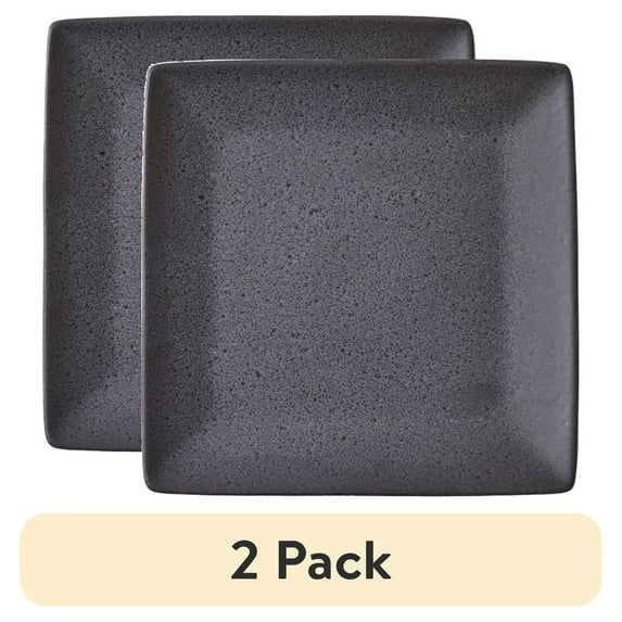 (2 pack) Better Homes & Gardens Anderson Cream Square-Shaped Dinner plate