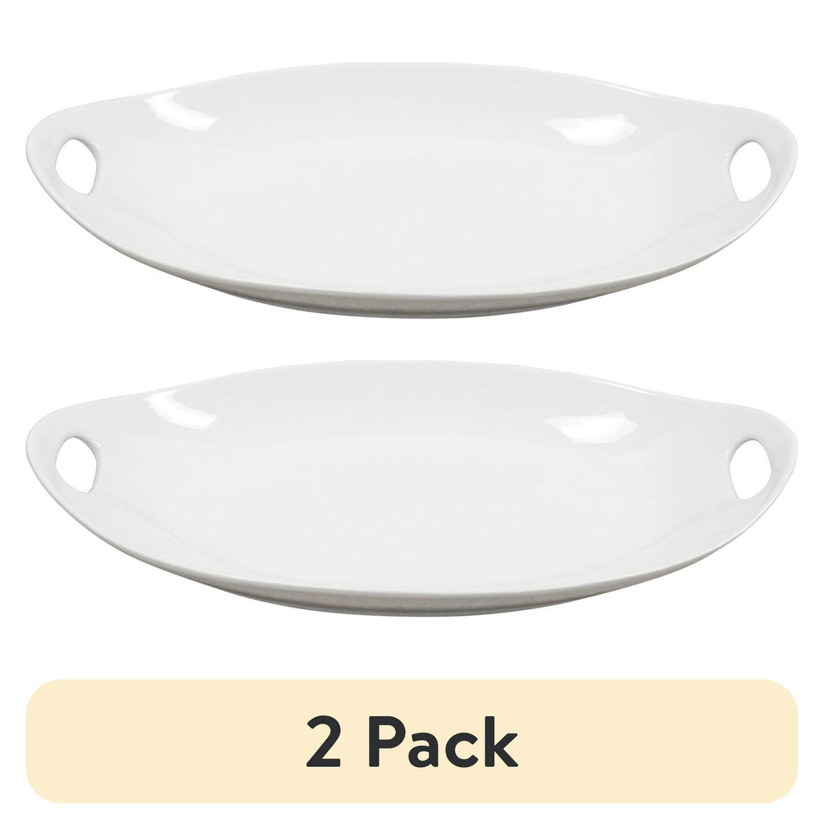 Better Homes & Gardens White Porcelain Tray with Handles