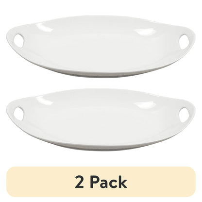 Better Homes & Gardens White Porcelain Tray with Handles