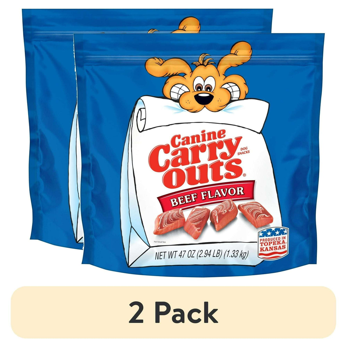 Canine Carry Outs Beef Flavor Dog Treats
