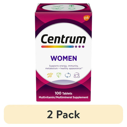 Centrum Women Multivitamin With Vitamins A, B, C, D3 & E With Iron, 100 Count