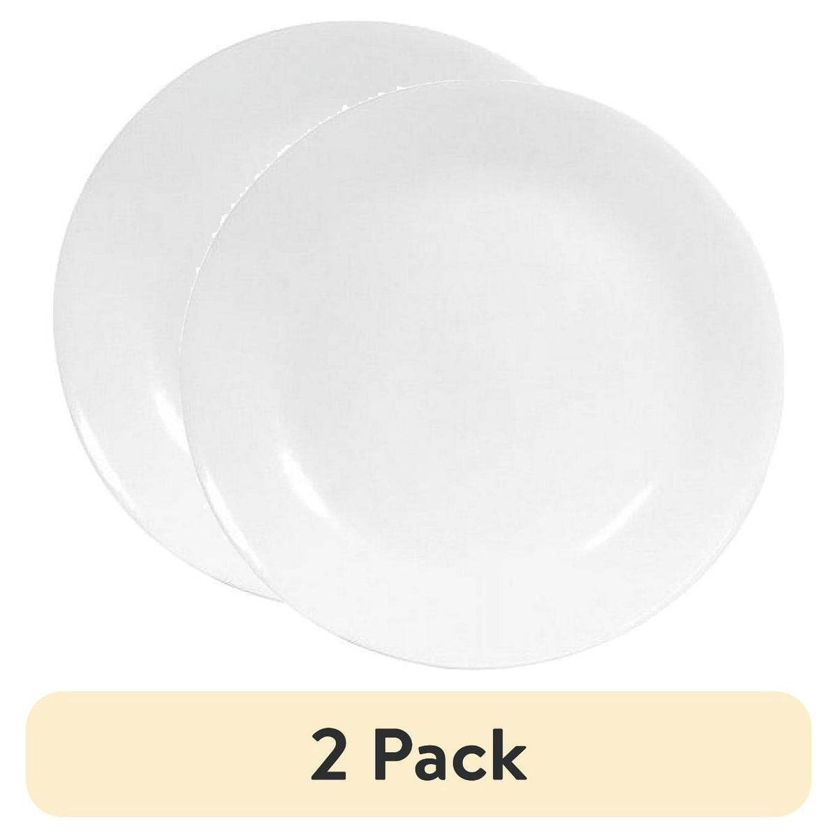 (2 pack) Corelle Winter Frost White Round Dinner Plate, 10.25"