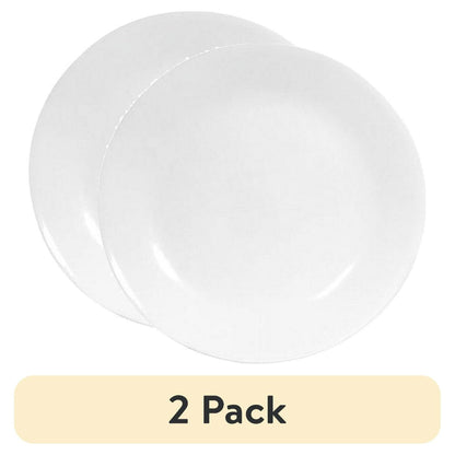 (2 pack) Corelle Winter Frost White Round Dinner Plate, 10.25"
