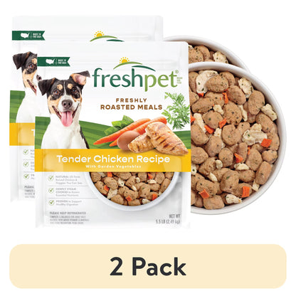 Freshpet Fresh Dog Food, Tender Chicken Recipe, Freshly Roasted Meals, 5.5 lb.