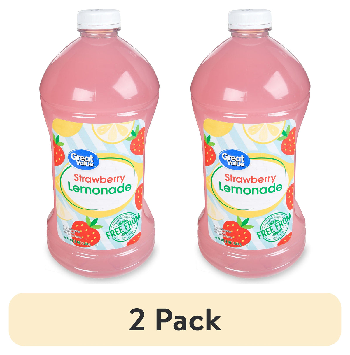 Great Value Strawberry Lemonade, 96 fl oz