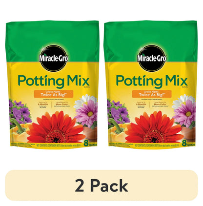 Miracle-Gro Potting Mix, For Indoor or Outdoor Potted Plants, Flowers, Shrubs, 8 qt.