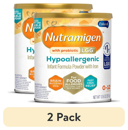 Nutramigen with Probiotic LGG Hypoallergenic Powder Baby Formula, 12.6 oz Can