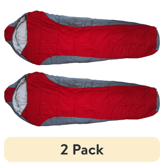 (2 pack) Ozark Trail 10-Degree Cold Weather Mummy Sleeping Bag with Soft Liner, 85"x33"