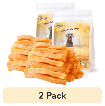 Pawmate Sweet Potato Dog Treats, Promote Digestion Soft Chews for All Dogs, 30 ct Packet