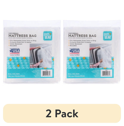 Pen+Gear Universal Mattress Bag, Fits Up to King Bed, Clear Plastic Moving Supply