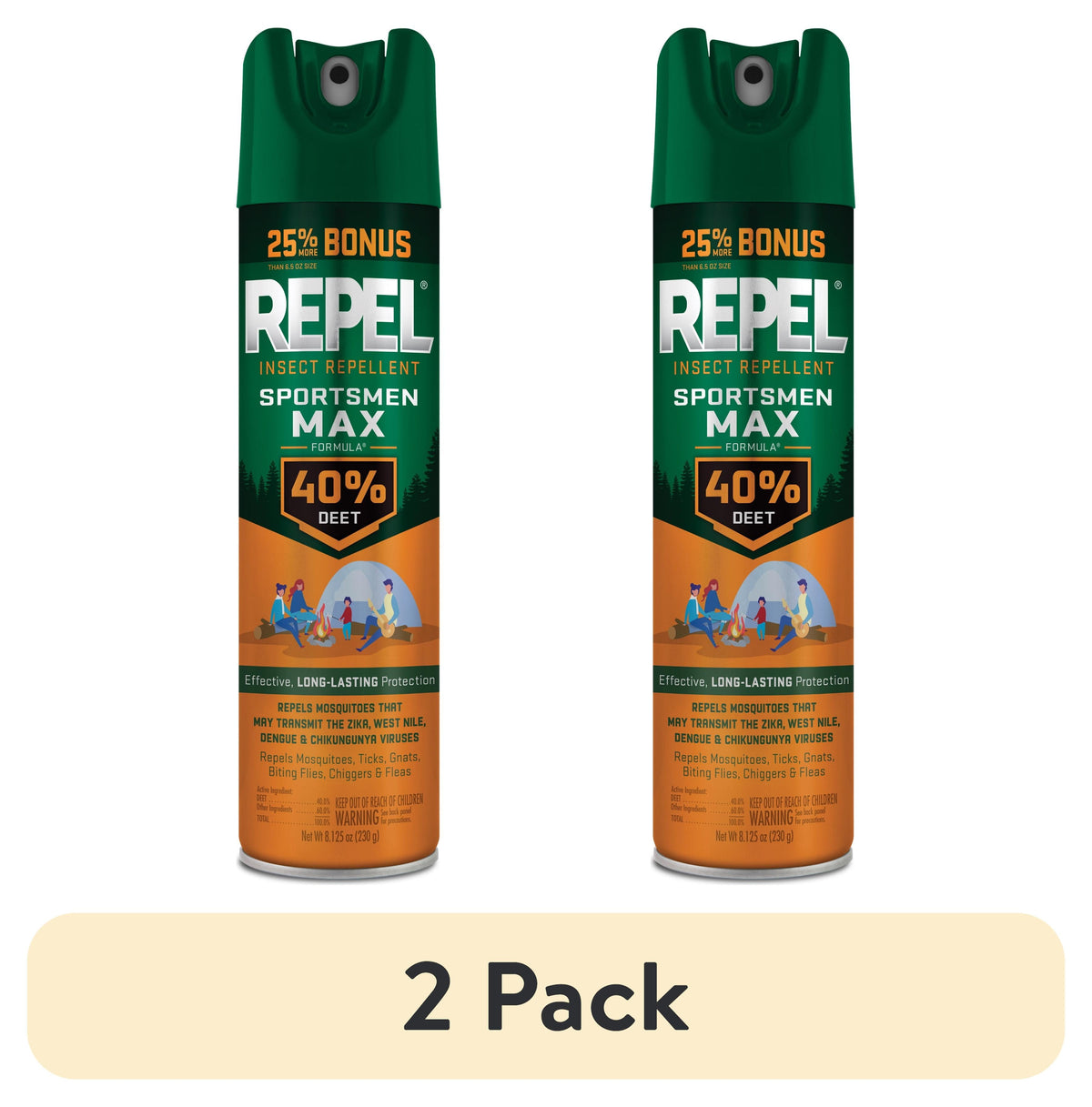 Repel Sportsmen Max Formula Insect and Mosquito Repellent, Bug Spray with 40% DEET, 8.125 Oz
