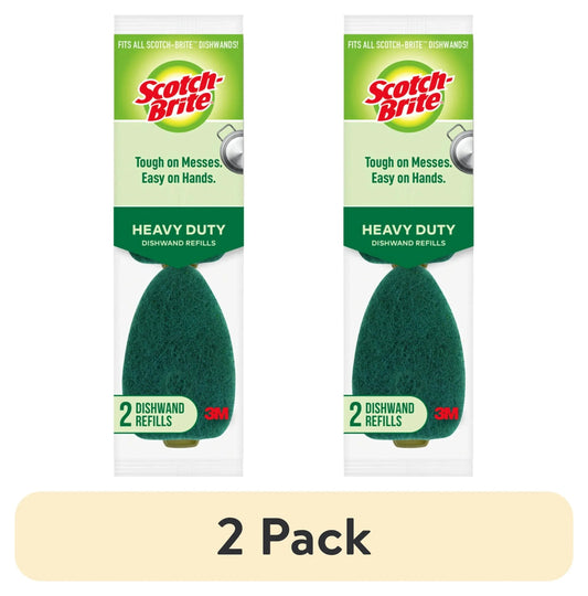 (2 pack) Scotch-Brite Heavy Duty Dishwand Refill Heads, 2 Refills Total