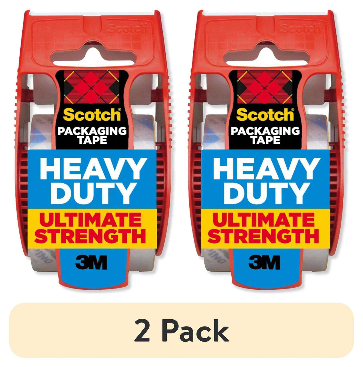 Scotch Heavy Duty Packaging Tape, Clear, 1.88 in. x 25.6 yd, 1 Total