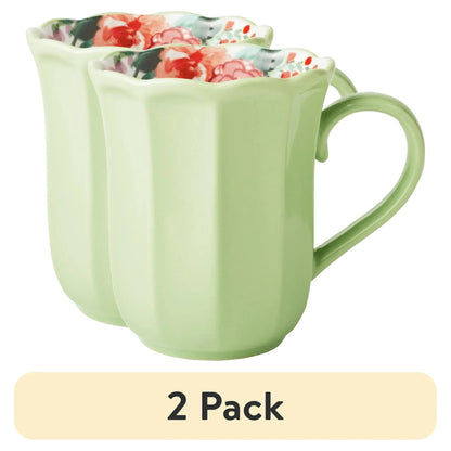 (2 pack) The Pioneer Woman Painted Meadows Mug, 15 oz