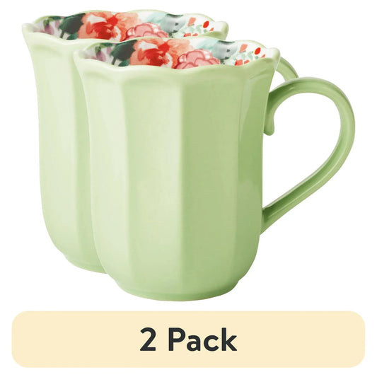 (2 pack) The Pioneer Woman Painted Meadows Mug, 15 oz