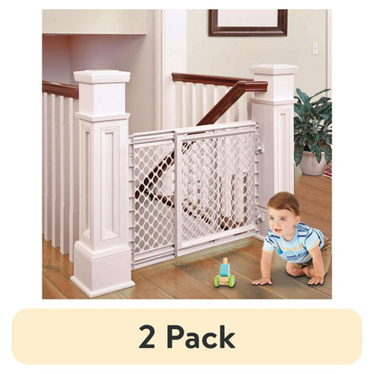 Toddleroo by North States Stairway Secure Baby Safety Gate, 27"-41", Soft White