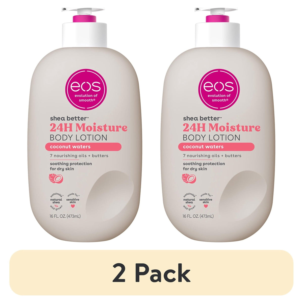 eos Shea Better Body Lotion - Coconut Waters, Made for Dryness, 16 fl oz.